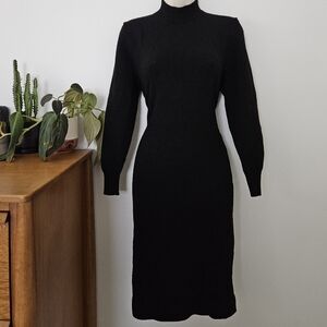 vtg 80s 90s y2k sweater knit bodycon goth whimsigoth urban indie midi dress